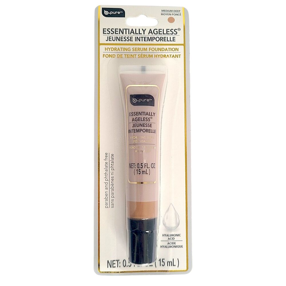 B-Pure Essentially Ageless Hydrating Serum Foundation Medium-Deep .5 oz